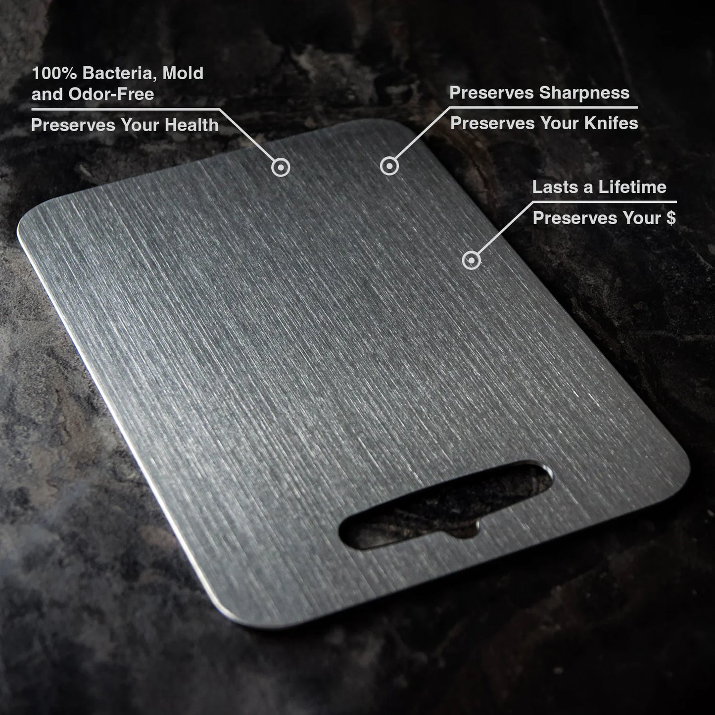 TitanBoard™ - 100% Pure Titanium Cutting Board